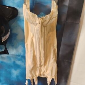 What Katie Did GOLD LABEL Cream Corset with Garters